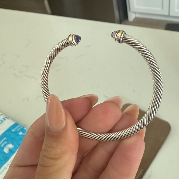 David Yurman Classic Cable Bracelet with Amethyst 4mm - Picture 5 of 7